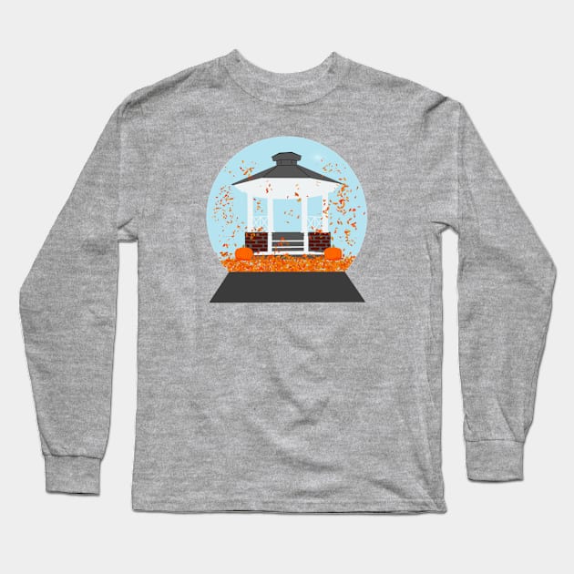 Autumn Snow Globe Long Sleeve T-Shirt by CaffeinatedWhims